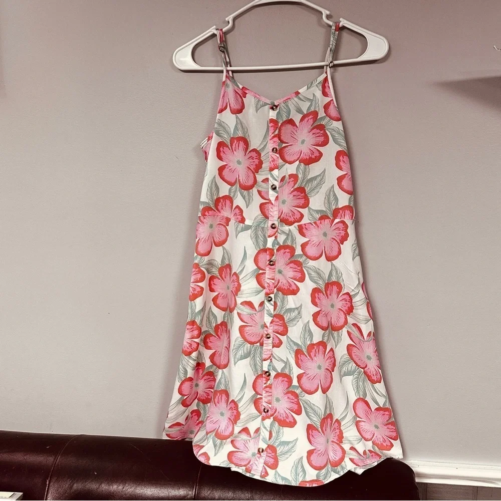 SO, soft springy  Pastel  Pink / white / Green floral sundress, Girls' 14 / 16